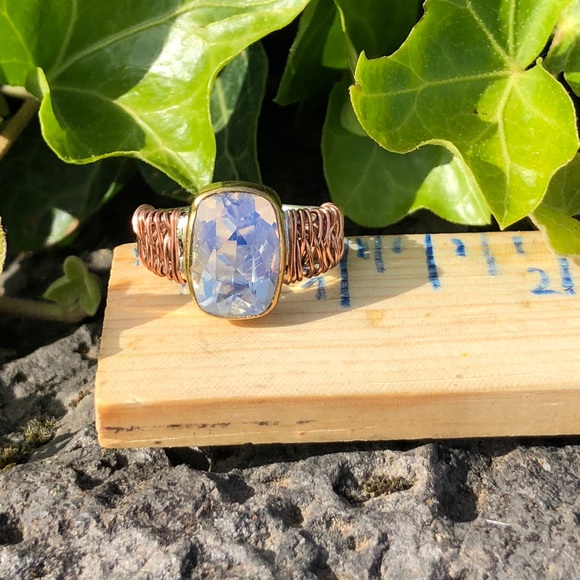 SOLD Fire opalite ring - Picture 2 of 8